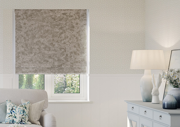 Crushed Velvet, Champagne - Roman Blind - Image 3
